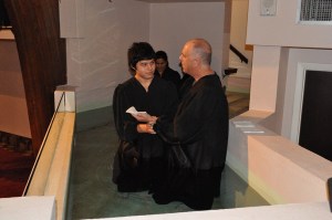 This is Julio being baptized! 