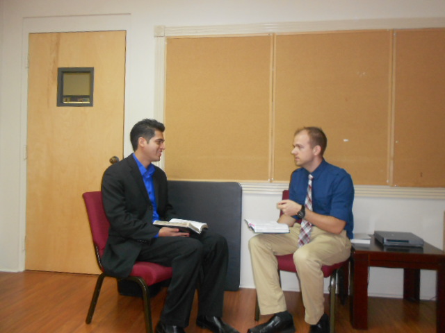 After Sabbath School and church, Issay and Chad met together faithfully for Bible studies leading to Issay's baptism today.