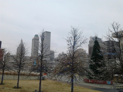 I am writing today from  cold and freezing, beautiful Tulsa.